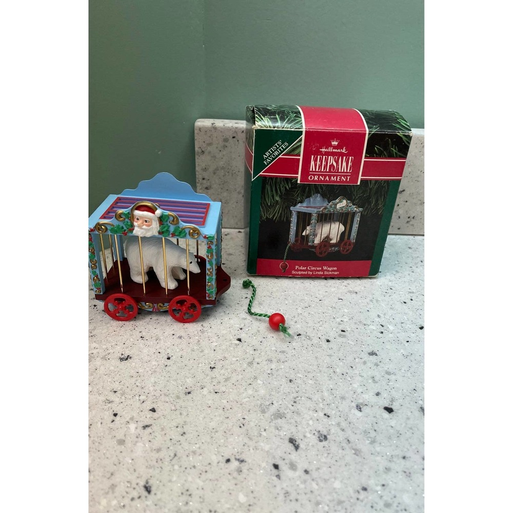 Hallmark keepsake ornament polar circus wagon